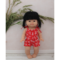 Jumpsuit rood bloemen